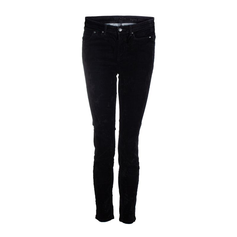 Escada Sport Black Jeans With Velvet Print